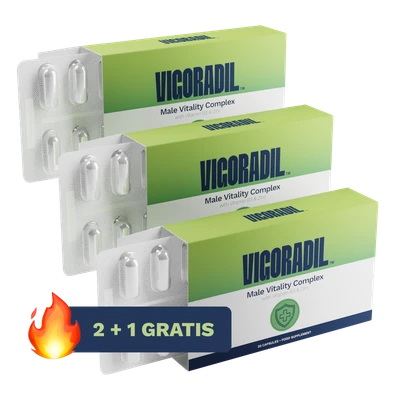 Trois flacons Vigoradil